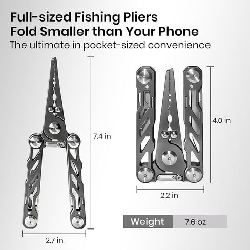 Pristis Fishing Pliers with Multitools, Titanium Coated Stainless Steel in Kuwait
