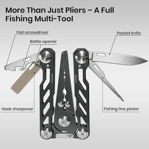 Pristis Fishing Pliers with Multitools, Titanium Coated Stainless Steel in Kuwait