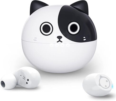 Wireless Earbuds for Kids, Headphones with Cute Panda Charging Case with Mic, Noise Cancelling,Typ-C, 3D Stereo Waterproof Bluetooth Buds for Sport & Outwork,3 x Ear caps(S,M,L) in Kuwait