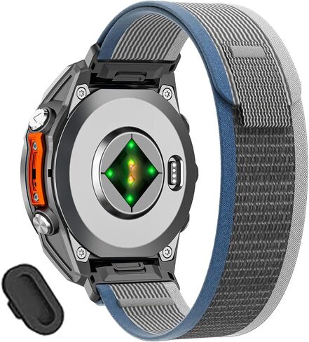 حزام ساعة رياضي من النايلون مقاس 22 مم متوافق مع Garmin Fenix ​​8 pro/tactix 8 47 مم/Fenix ​​E/7 Pro/7/6 Pro/6/5 Plus/5، حزام سريع التركيب لـ Descent G2/G1 Solar/epix Pro/quatix 8 47 مم/Forerunner 970/965/955/945 in Kuwait