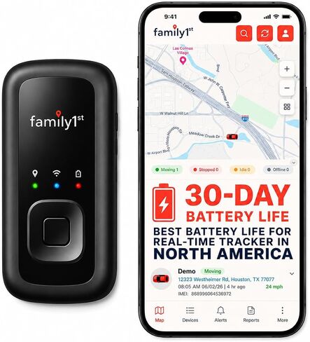 Family1st GPS Tracker for Vehicles & Cars, 30 Day Battery, Magnetic Case in Kuwait