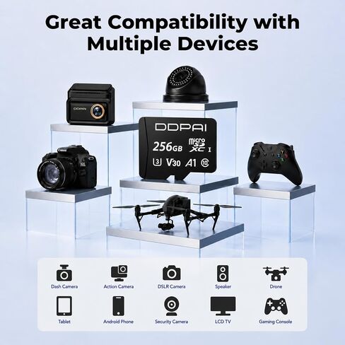 DDPAI 256GB High Endurance microSD Card for Dash Cam, U3 V30 TF Card in Kuwait