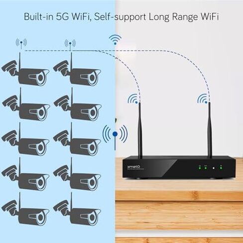 xmartO 10CH 6Pcs 6MP Tri-Lens PTZ Security Camera System in Kuwait