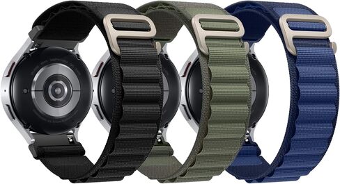 سوار من النايلون متوافق مع ساعة Samsung Galaxy Watch 7/FE/6/5 Pro 4 3/Watch 4 6 Classic/Active/Gear S2 S3 Frontier Band، حزام حلقة رياضي 20 مم 22 مم لساعة Galaxy Watch 47 مم 43 مم 45 مم 40 مم 44 مم 42 مم 46 مم 41 مم in Kuwait