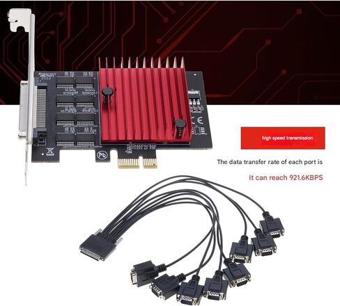 PCIE to 8 Port RS232 Port Card Communication Main Board to Expansion Card WCH384 Low Profile Bracket Accessories Adapter in Kuwait