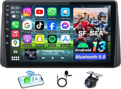[4Core+64GB] Car Radio for Dodge Grand Caravan 2011-2020-9" HD Touch Screen with Wireless CarPlay/Android Auto BT5.0 GPS SWC WiFi in Saudi Arabia