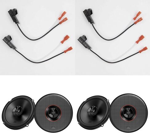 JBL CLUB-64 (2 Pair) Club Series 6.5" Two-Way Coax Speakers, Pair - w/Speaker Wiring Harness for Select 1988-up GM Vehicles in Kuwait
