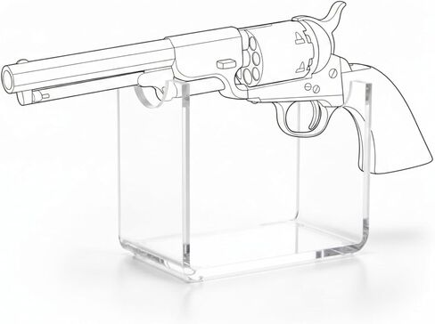 1 Pack 4.5 Inch Acrylic Revolvers Display Stand,Clear in Saudi Arabia