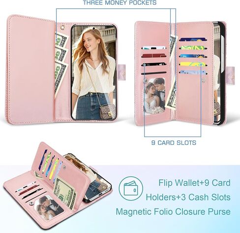 Fingic for Samsung Galaxy S26 Plus Wallet Case with Card Holder Kickstand in Kuwait