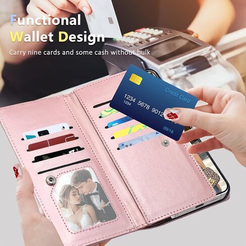 Fingic for Samsung Galaxy S26 Plus Wallet Case with Card Holder Kickstand in Kuwait