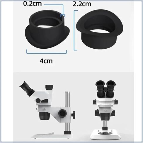 2PCS 35mm Stereo Microscope Eyepiece Cover Eyecups Eye Care Soft Rubber Eye Shield Microscope Eye Guards in Kuwait