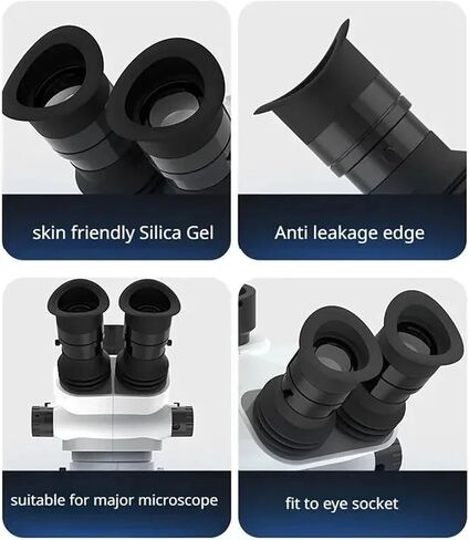 2PCS 35mm Stereo Microscope Eyepiece Cover Eyecups Eye Care Soft Rubber Eye Shield Microscope Eye Guards in Kuwait