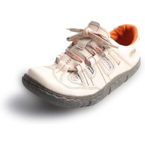TMA EYES Women's Casual Lace-Up Breathable Mesh and Leather Sneaker