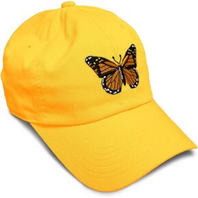 Soft Baseball Cap Monarch Butterfly Embroidery Insects Butterfly Embroidery Cotton Dad Hats for Men & Women