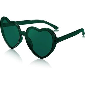 FEISEDY Heart Shaped Sunglasses Party Glasses Disco Transparent Candy Color Trendy Love Glasses B4124