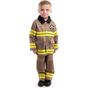 Little Adventures Child Firefighter Dress Up Costume - Machine Washable Pants, Jacket, and Suspenders (Hat Sold Separately)