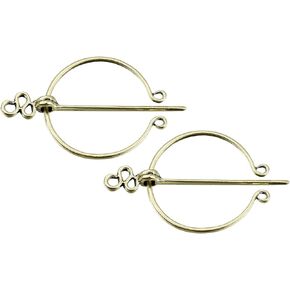 uxcell Vintage Brooch Cloak Pin, Penannular Brooch Scarf Shawl Cardigan Brooch Buckle Clasp for Women Men Costume Accessory