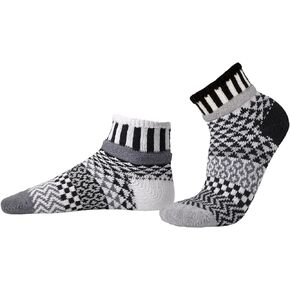 Solmate Socks Mismatched Quarter Length Socks for Women/Men, USA Made with Recycled Yarns