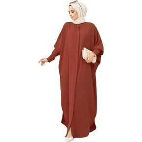 FYMNSI Abayas for Women Muslim Dress Modest Maxi Robe Abaya Kaftan Dresses Eid Prayer Clothes Arabian Islamic Dubai Outfit