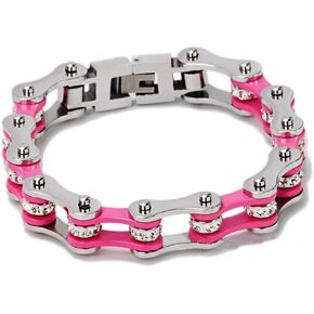 316L Stainless Steel Motorcycle Link Bracelet Punk Link Two Tone Bracelet in Saudi Arabia