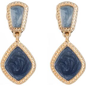 Non Pierced Women's Clip On Earrings Blue