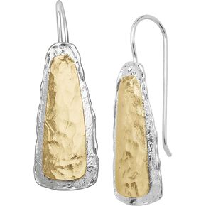 Silpada 'Cimarron Slopes' Two-Tone Tapered Drop Earrings in Sterling Silver & 14K Gold Plate