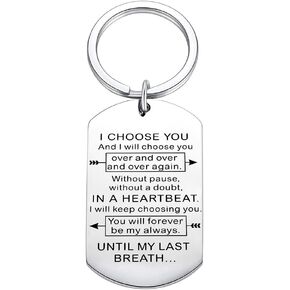 YALLNASL Anniversary Birthday Gift Keychains for Couple I Choose You Keychain for Boyfriend Wife from Girlfriend Husband Christmas Relationship Gifts for Couples Him Her Fiance GF in Saudi Arabia