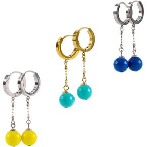 Dragon Ball Z Potara Fusion Stainless Steel Earrings Replica | Set of 3