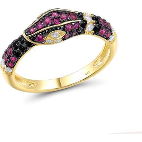 Santuzza 925 Sterling Silver Gemstone Animal Ring for Women