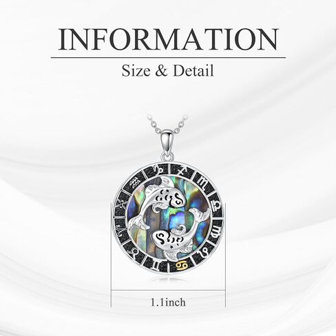 12 Constellation Necklace Zodiac Coin Pendant Necklace Round Abalone Shell 12 Constellation Jewelry Birthday Gift for Women Men in Saudi Arabia