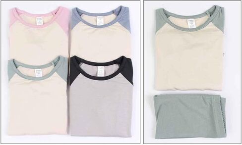 Base Layer Long John Set for Children Made of Ultra Soft Modal Comfy Pajama Sleepwear Raglan Style T-Shirt in Saudi Arabia