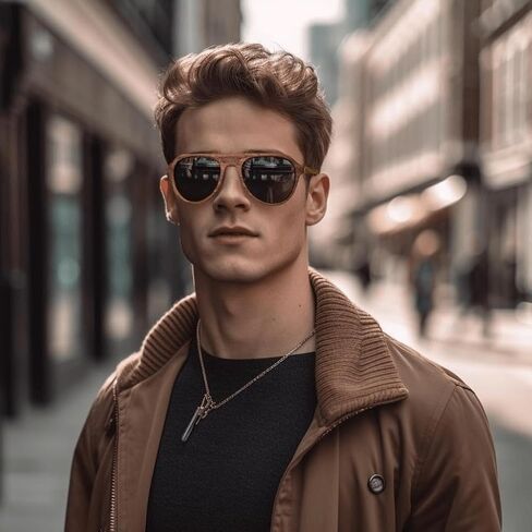 Aviator Wood Polarized Sunglasses - Cool Style Wooden Sun Glasses with Bamboo Case for Men and Women Perfect Gifts in Saudi Arabia