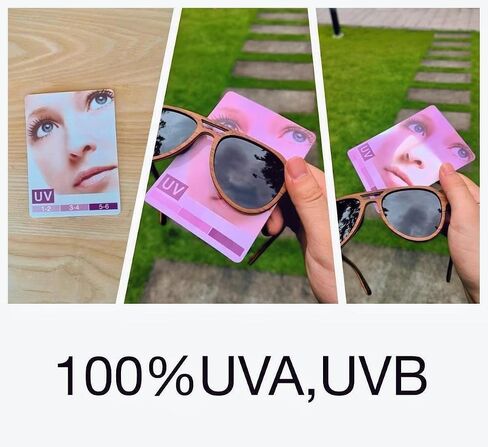 Aviator Wood Polarized Sunglasses - Cool Style Wooden Sun Glasses with Bamboo Case for Men and Women Perfect Gifts in Saudi Arabia