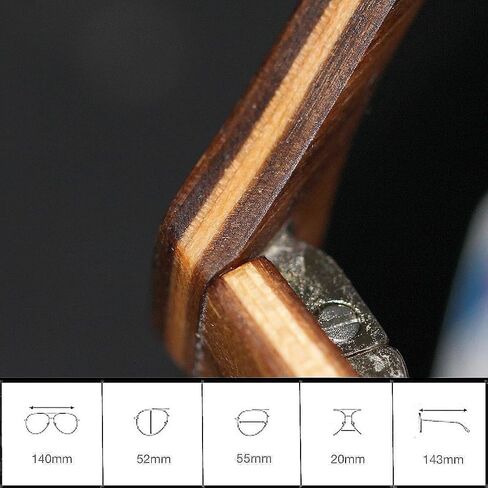 Aviator Wood Polarized Sunglasses - Cool Style Wooden Sun Glasses with Bamboo Case for Men and Women Perfect Gifts in Saudi Arabia
