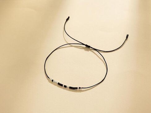 RareLove Will You Be My Godfather,Godfather Morse Code Beaded Bracelet for Men,Godfather Proposal Gift,Godfather Gifts from Godchild Black Gold Pony Seed Tiny Beads in Kuwait