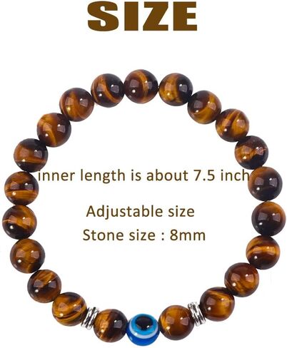 Evil Eye Bracelets for Men Evil Eye Jewelry Bead Bracelet Protection Good Luck Amulet For Boy in Saudi Arabia