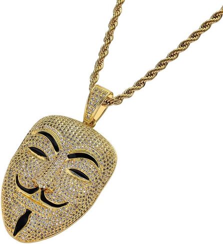 قلادات للرجال قلادة الهيب هوب، قناع المهرج قلادة قلادة الهالوين التنكرية in Kuwait