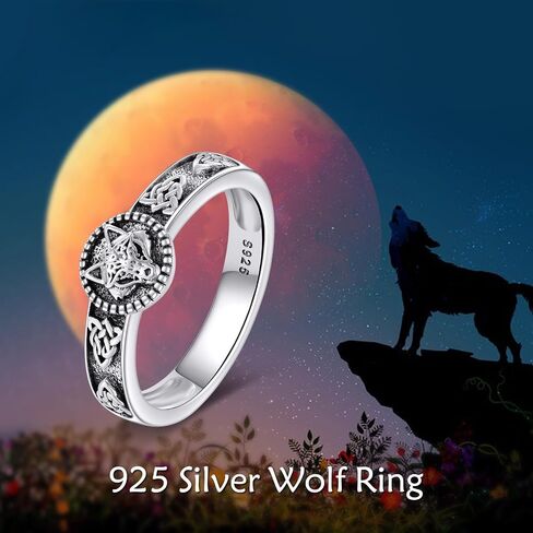 VONALA 925 Sterling Silver Skull Ring for Women Viking Rune Ring for Men Viking Jewelry Gothic Ring Birthday Gifts 8# in Saudi Arabia