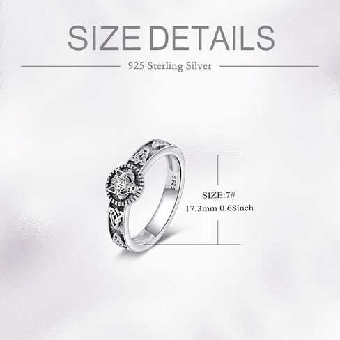 VONALA 925 Sterling Silver Skull Ring for Women Viking Rune Ring for Men Viking Jewelry Gothic Ring Birthday Gifts 8# in Saudi Arabia