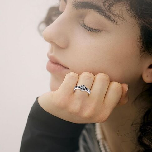 VONALA 925 Sterling Silver Skull Ring for Women Viking Rune Ring for Men Viking Jewelry Gothic Ring Birthday Gifts 8# in Saudi Arabia