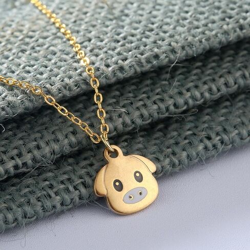 Meiligo® Fashion Woman Girls Zodiac Animals Necklace Rooster Pig Charm Pendant Necklace in Saudi Arabia
