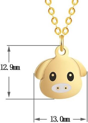 Meiligo® Fashion Woman Girls Zodiac Animals Necklace Rooster Pig Charm Pendant Necklace in Saudi Arabia