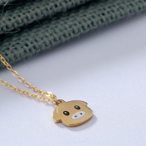 Meiligo® Fashion Woman Girls Zodiac Animals Necklace Rooster Pig Charm Pendant Necklace in Saudi Arabia