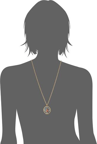 "Inspirations" 14k Gold-Dipped Crystal Blue Enamel Mary and Child Pendant Necklace in Kuwait