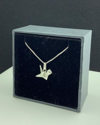 Sterling Silver Origami Crane Necklace in Kuwait