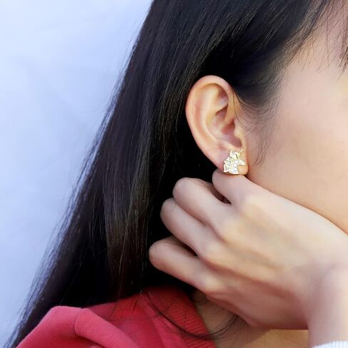 أقراط فضية على شكل وحيد القرن للفتيات - 925 من الفضة الإسترلينية الرقيقة من الذهب والمجوهرات على شكل وحيد القرن أقراط خلفية للنساء، حلق على شكل وحيد القرن على شكل حيوان ملون للفتيات الصغيرات هدايا عيد الميلاد in Kuwait