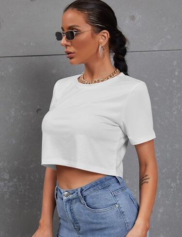 تي شيرت صيفي كاجوال بأكمام قصيرة للسيدات من BORIFLORS in Kuwait