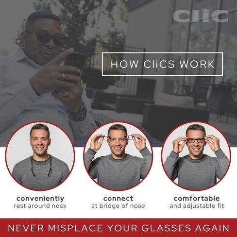 نظارات شمسية كليك مغناطيسية ثنائية البؤرة، عدسات مستقطبة، حماية 100% من الأشعة فوق البنفسجية فئة A وB، هيكل قابل للتعديل، عتيق (S- M) in Kuwait