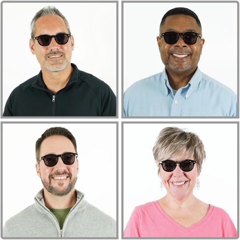 نظارات شمسية كليك مغناطيسية ثنائية البؤرة، عدسات مستقطبة، حماية 100% من الأشعة فوق البنفسجية فئة A وB، هيكل قابل للتعديل، عتيق (S- M) in Kuwait