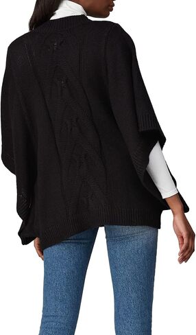 KF/KaufmanFranco Collective Women's Black Slouchy Cable Knit Sweater in Kuwait